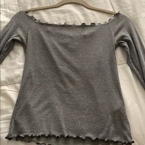 long sleeve off the shoulder